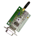 BlueSerial Adapter ohne Gehäuse als OEM-Version mit enfernbaren Montagestreifen. Mit Keramikantenne, MMCX - oder SMA Antenne